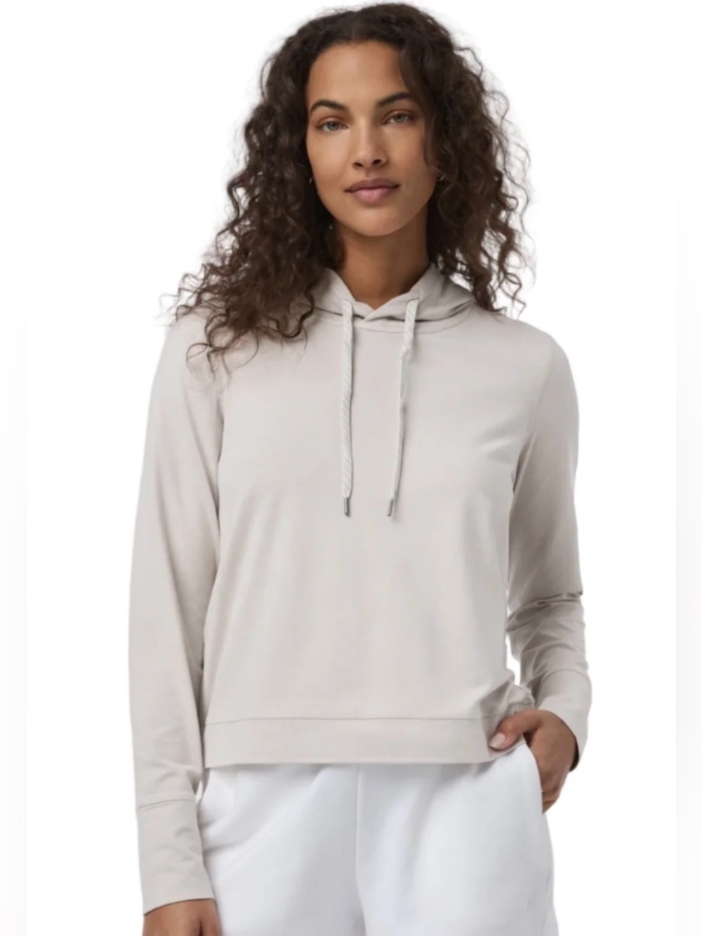 Vuori Halo Essential Hoodie Womens Medium DreamKnit Pullover Light Heather Grey